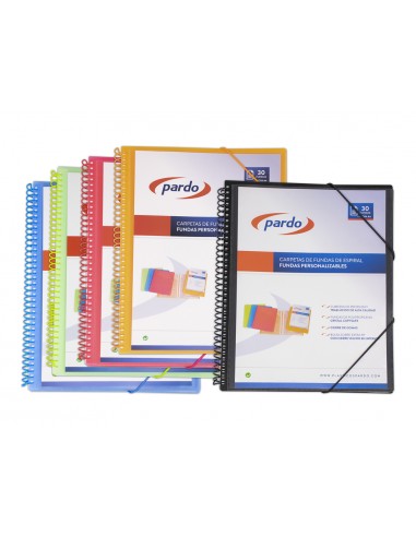 Carpeta pardo escaparate con espiral...