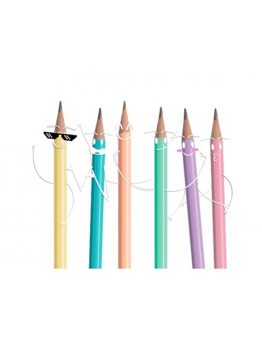 Lapices de grafito con goma stabilo...