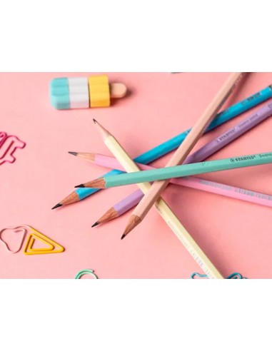Lapices de grafito con goma stabilo...