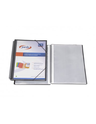 Carpeta pardo escaparate con espiral...