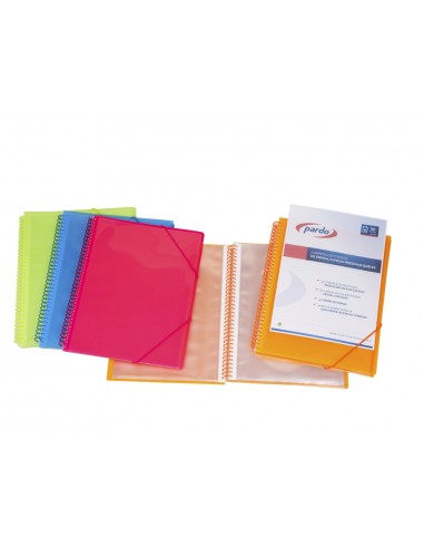 Carpeta pardo escaparate con espiral...