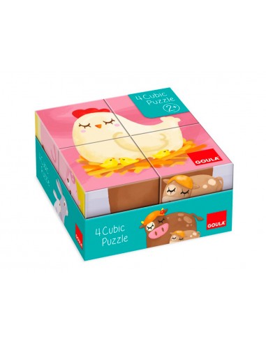Puzle goula cubos de carton 6 escenas...