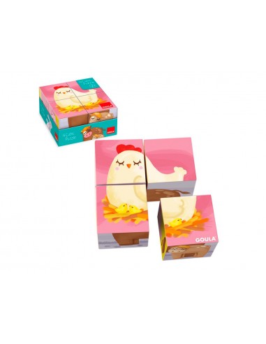 Puzle goula cubos de carton 6 escenas...