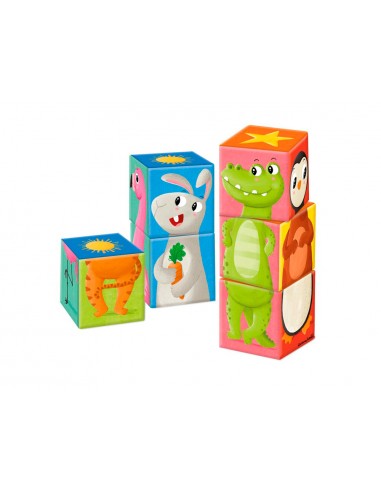 Puzle goula cubos de carton apilables...