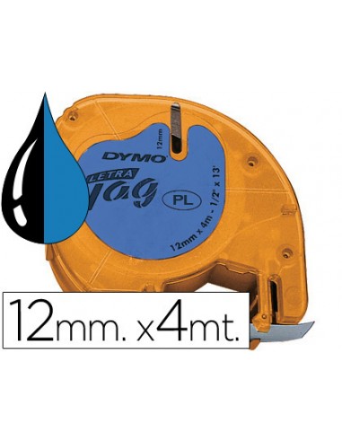 Cinta dymo 12mmx4mt -negro/azul para...