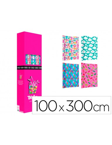 Papel de regalo basika infantil rollo...