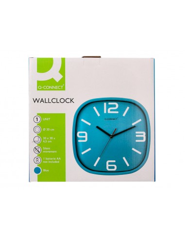 Reloj q-connect de pared de plastico...