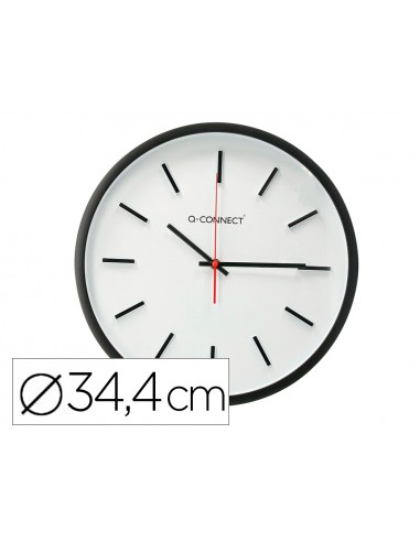 Reloj q-connect de pared de plastico...