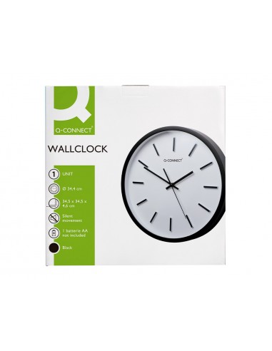 Reloj q-connect de pared de plastico...