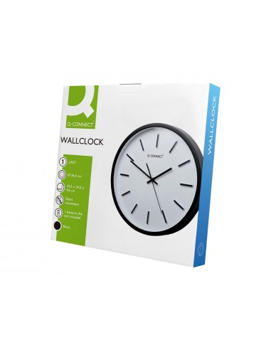 Reloj q-connect de pared de plastico...