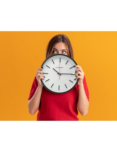 Reloj q-connect de pared de plastico...