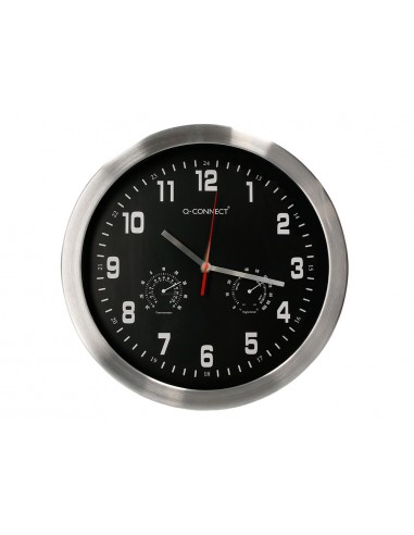Reloj q-connect de pared metalico...