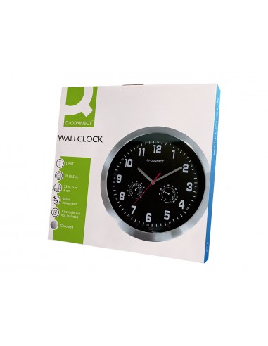 Reloj q-connect de pared metalico...