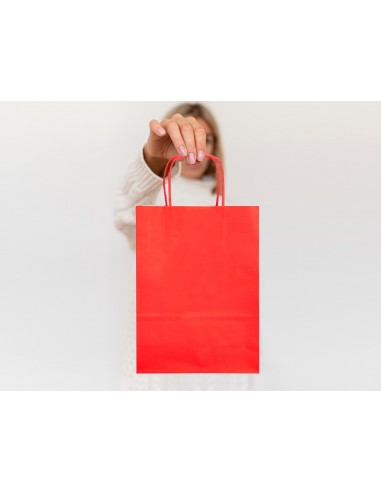 Bolsa papel q-connect celulosa rojo...