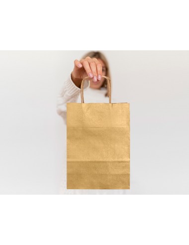 Bolsa papel q-connect kraft oro l con...