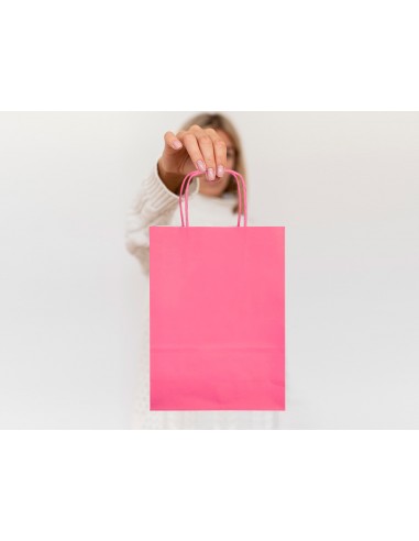 Bolsa papel q-connect celulosa rosa...