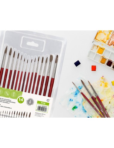 Pinceles acuarela liderpapel virola...