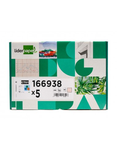 Cartulina liderpapel a4 180g/m2 crema...