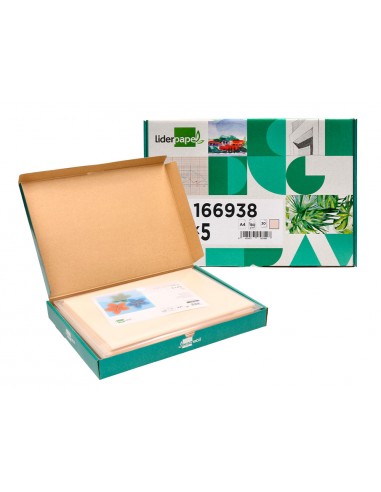 Cartulina liderpapel a4 180g/m2 crema...