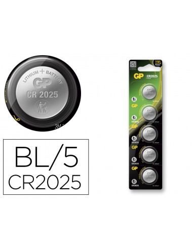 Pila gp alcalina boton litio cr2025...