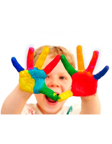 Pintura dedos liderpapel marron...