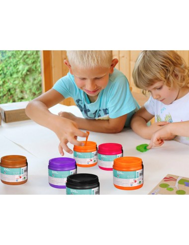 Pintura dedos liderpapel naranja...