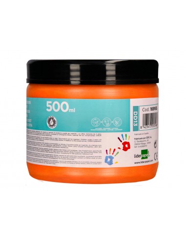 Pintura dedos liderpapel naranja...