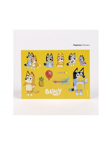 Set de papeleria coloreable bluey