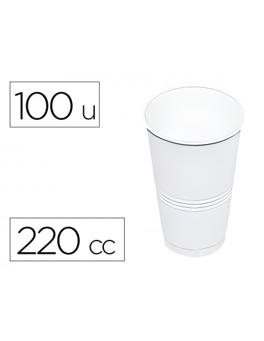 Vaso de plastico blanco 220 cc...