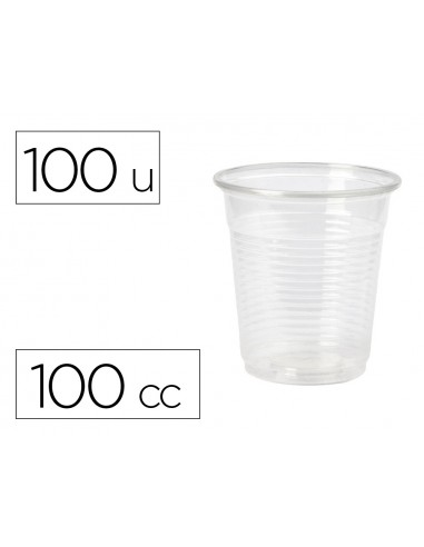 Vaso de plastico transparente 100 cc...