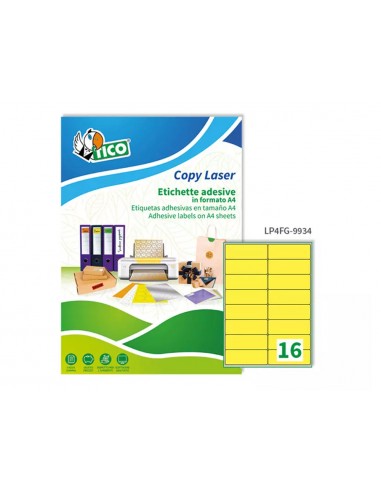 Etiqueta adhesiva tico amarill o...