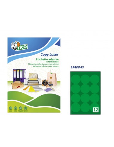 Etiqueta adhesiva tico verde f...