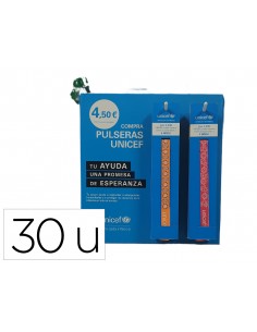 Pulsera de tela unicef...