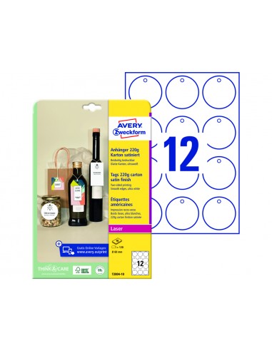 Etiqueta colgante avery blanca 60 mm...