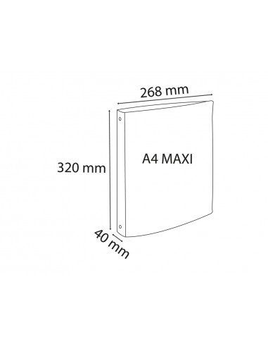 Carpeta de 4 anillas 30 mm exacompta...