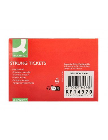 Etiquetas colgantes q-connect 28x43...