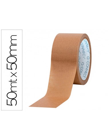 Cinta adhesiva q-connect kraft 50mt x...