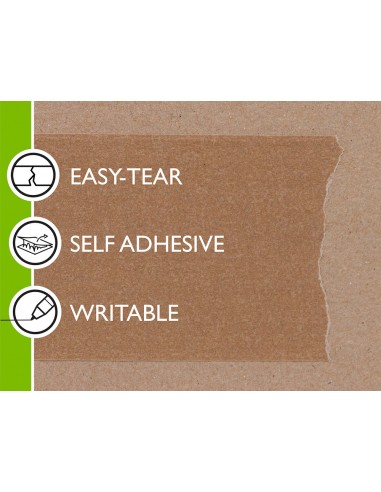 Cinta adhesiva q-connect kraft 50mt x...