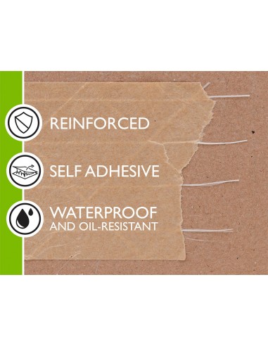 Cinta adhesiva q-connect kraft...