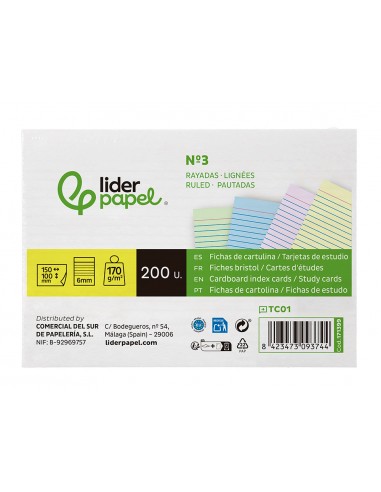 Tarjeta liderpapel para estudiar...