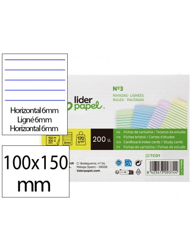 Tarjeta liderpapel para estudiar...