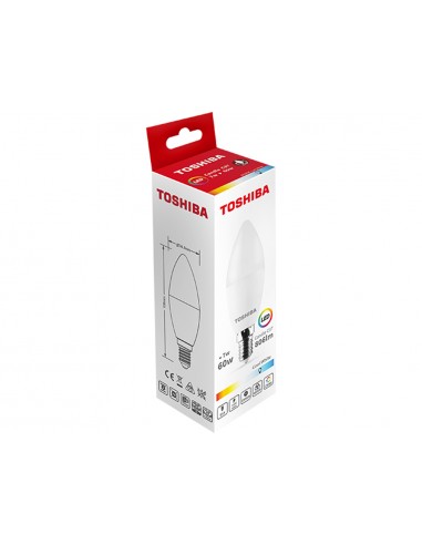 Bombilla led toshiba c37 e27 5w 3000k...