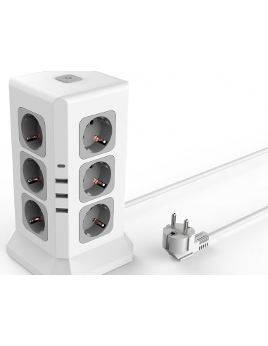 Regleta q-connect enchufe multiple 16...