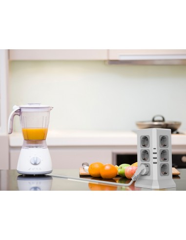 Regleta q-connect enchufe multiple 16...