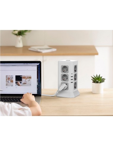 Regleta q-connect enchufe multiple 16...