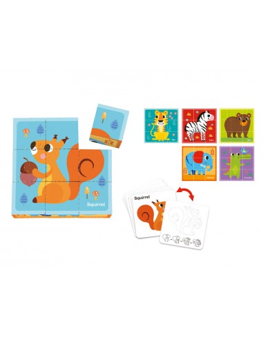 Puzle infantil imaginovo madera cubos...