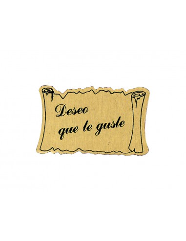 Etiqueta dorada deseo que te guste...