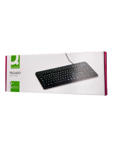 Teclado q-connect negro con cable 1,5...