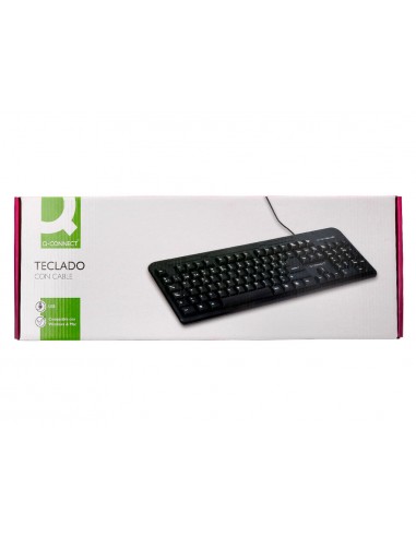 Teclado q-connect negro con cable 1,5...