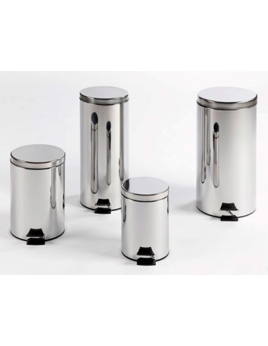 Papelera metalica q-connect con pedal...